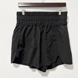 New In Womens Shorts High‎ Waist Black Flowy Athletic Running Size Large